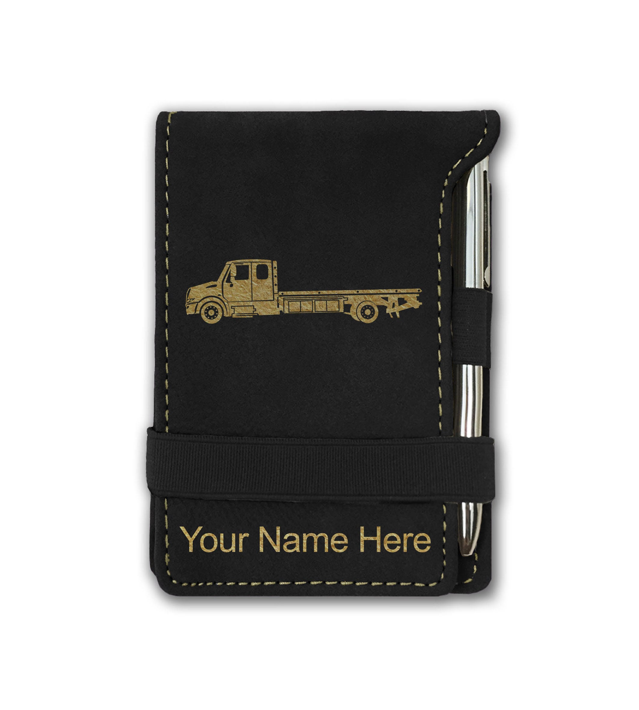 Faux Leather Mini Notepadflat Bed Tow Truck Personalized - Etsy