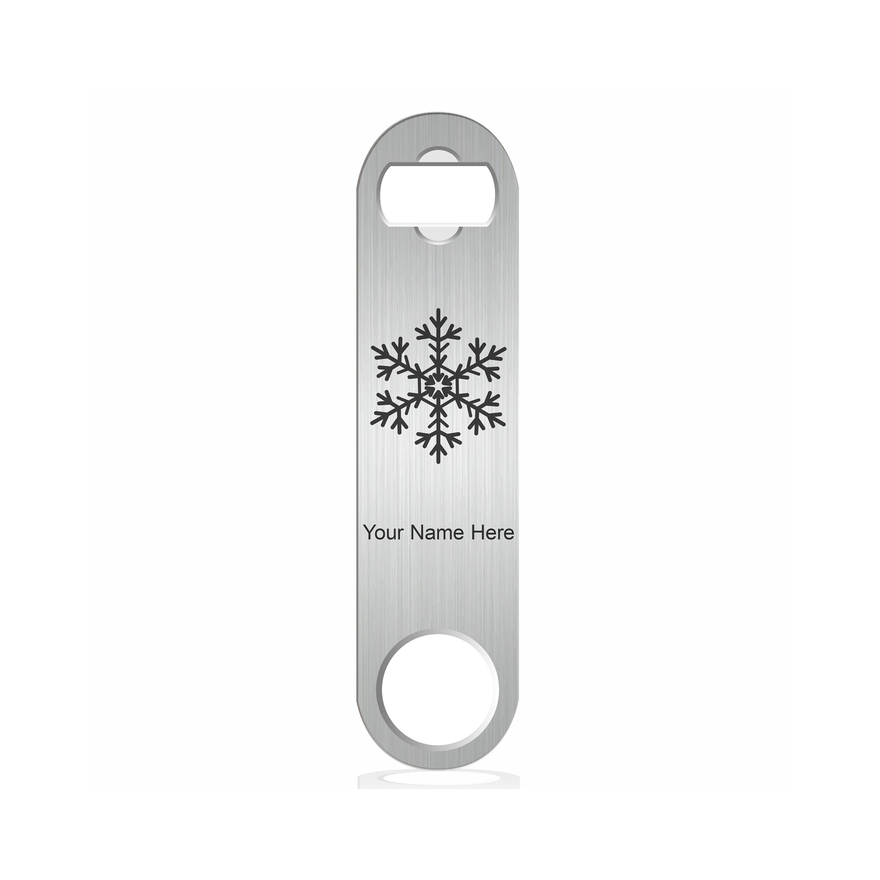 Bottle Opener, Snowflake, Personalized Engraving Included (Stainless Steel) Bottle Opener, Snowflake, Personalized Engraving Included (Stainless Steel)