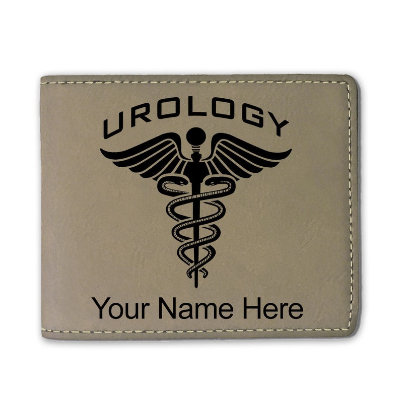 Personalized Engraving Included Faux Leather Bi-Fold Wallet Urology