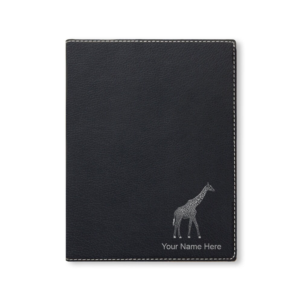 Large 9.5 X 12 Portfolio Notepad, Giraffe, Personalized Engraving ...
