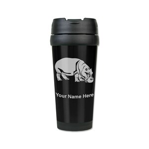 16oz Coffee Travel Mug, Hippopotamus, Personalized Engraving Included