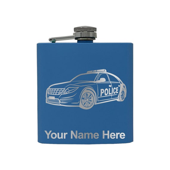 8oz Police Telephone Sign Stainless Steel Flask 8oz Police Telephone Sign Stainless Steel Flask