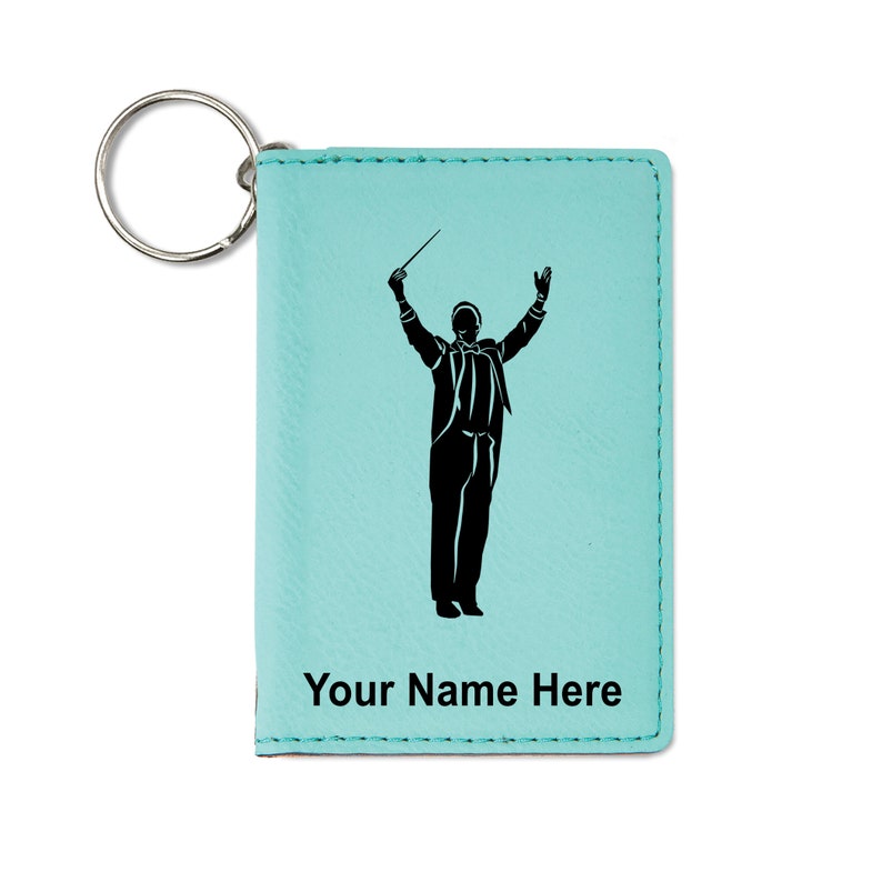 Personalized Engraving Included Band Director ID Holder Wallet