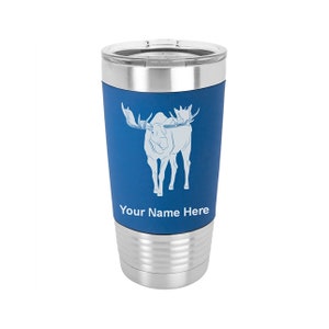 20oz Silicone Tumbler Mug, Moose, Personalized Engraving Included