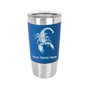 20oz Silicone Tumbler Mug, Scorpion, Personalized Engraving Included