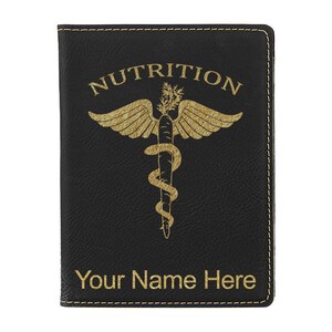 Portapasaporte LaserGram de piel sintética para nutricionistas (grabado personalizado incluido)