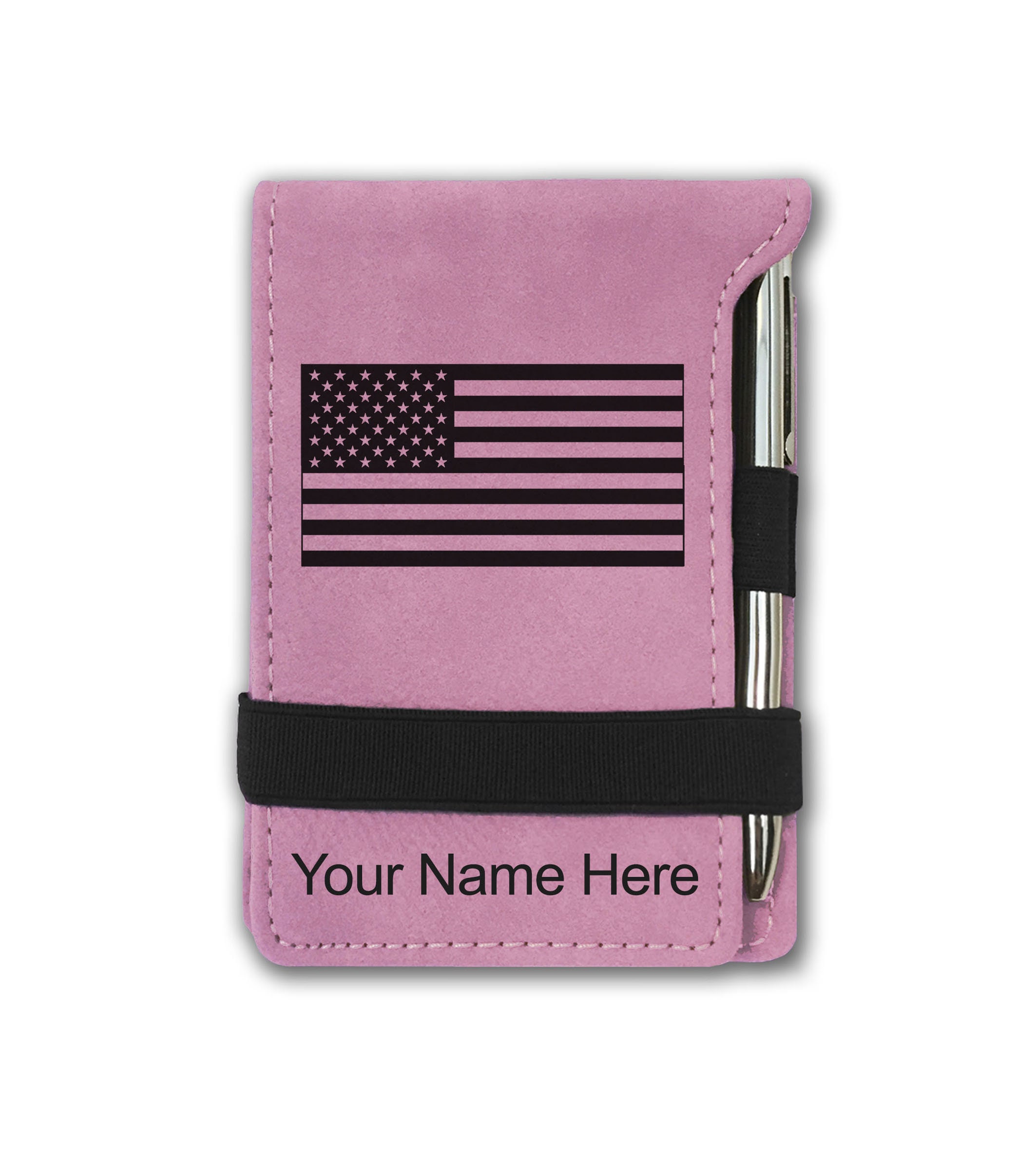 Faux Leather Mini Notepad, flag of the United States, Personalized ...