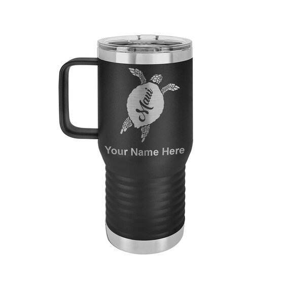 Lasergram 20oz Vacuum Insulated Coffee Mug With Handle, Maui Sea Turtle,  Personalized Engraving Included - Etsy
