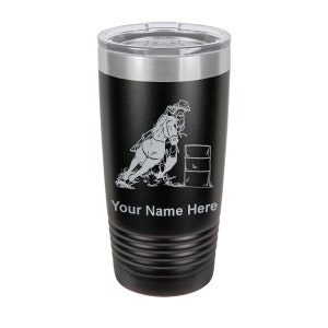 20oz Tumbler Mug, Barrel Racer, Personalized Engraving Included