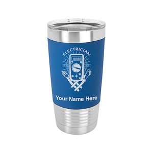 20oz Silicone Tumbler Mug, Electrician, Personalized Engraving Included