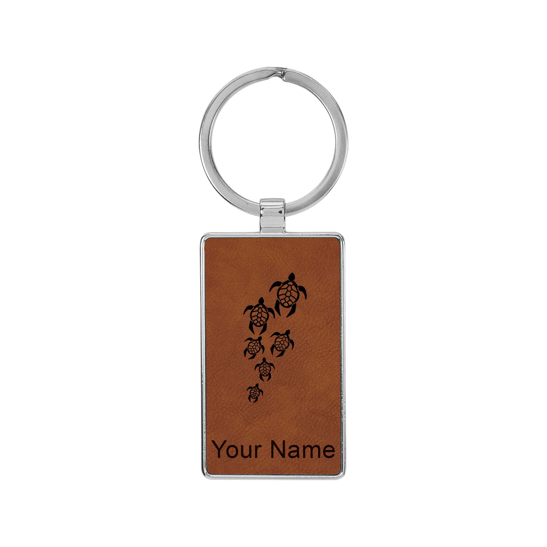 Keychain - Rectangle - Oahu - Leather Keychain - Rectangle - Oahu - Leather