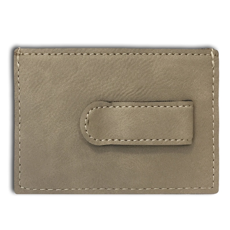 Flamingo Personalized Engraving Included Faux Leather Money Clip Wallet