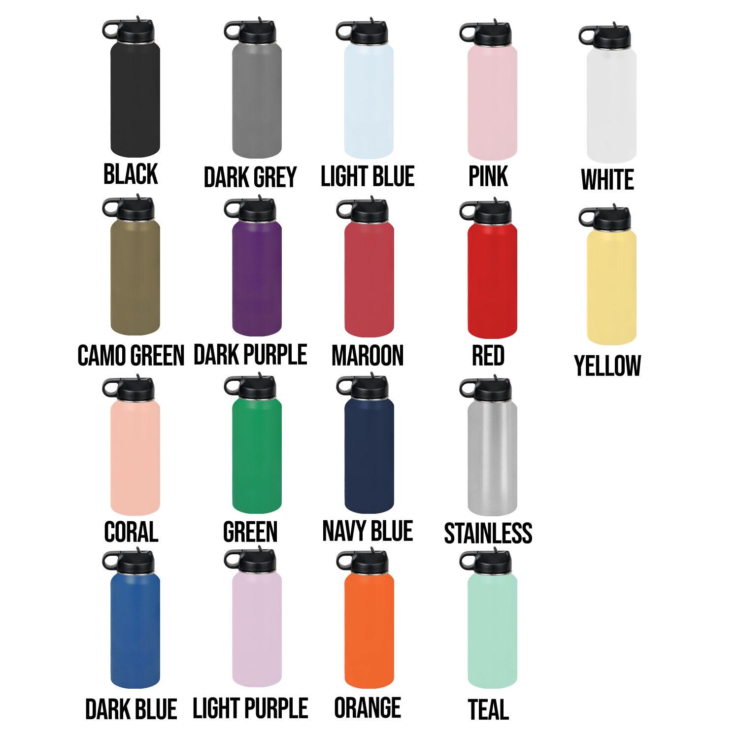 32oz Double Wall Flip Top Water Bottle With Straw, Trout Fish ...