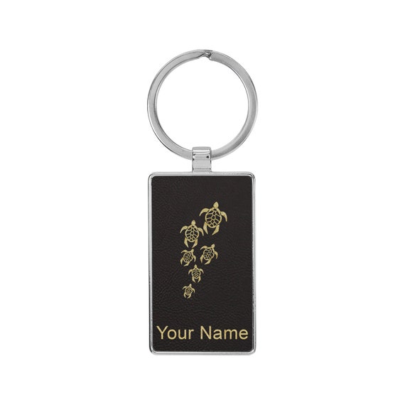 Keychain - Rectangle - Oahu - Leather Keychain - Rectangle - Oahu - Leather