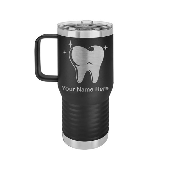 Lasergram 20oz Vacuum Insulated Coffee Mug With Handle, Tooth, Personalized  Engraving Included - Etsy