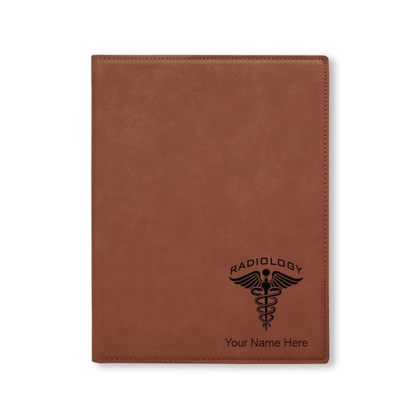 Small 7 X 9 Portfolio Notepad, Radiology, Personalized Engraving Included