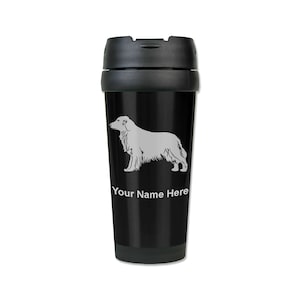 16oz Coffee Travel Mug, Golden Retriever Dog, Personalized Engraving Included