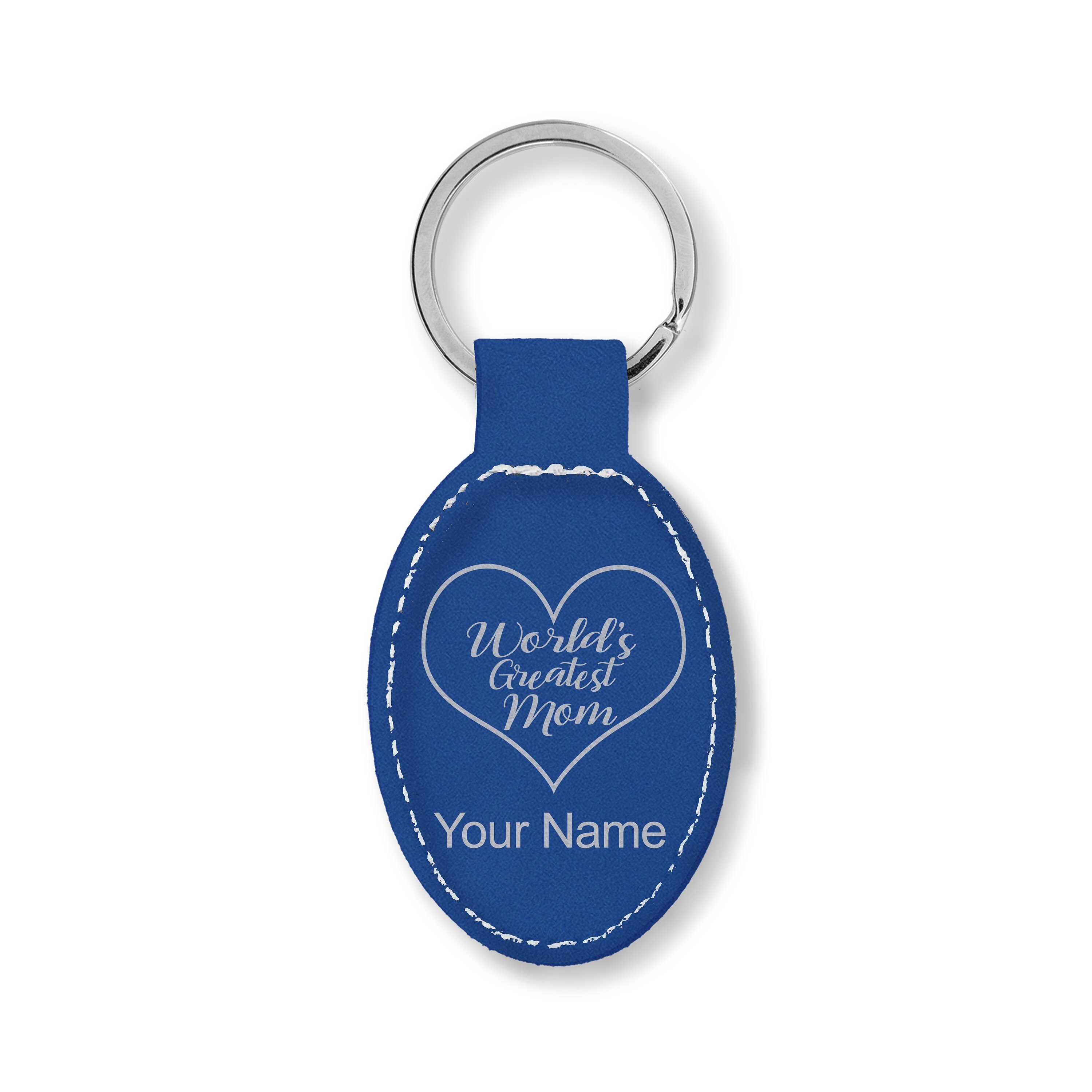 Keychain - Rectangle - Worlds Most awesome Trouble Maker - Leather Keychain - Rectangle - Worlds Most awesome Trouble Maker - Leather