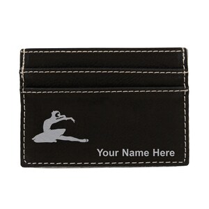Monedero de cuero sintético Money Clip, bailarín, grabado personalizado incluido