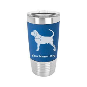 20oz Silicone Tumbler Mug, Bloodhound Dog, Personalized Engraving Included