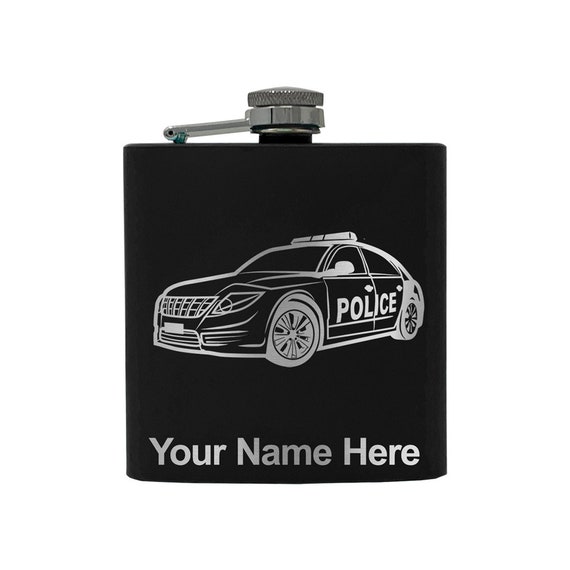8oz Police Telephone Sign Stainless Steel Flask 8oz Police Telephone Sign Stainless Steel Flask