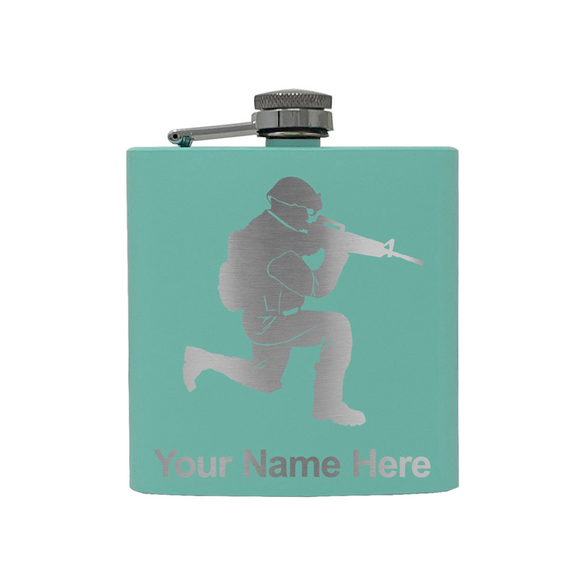Flask Military Soldier Personalized Engraving Included Etsy