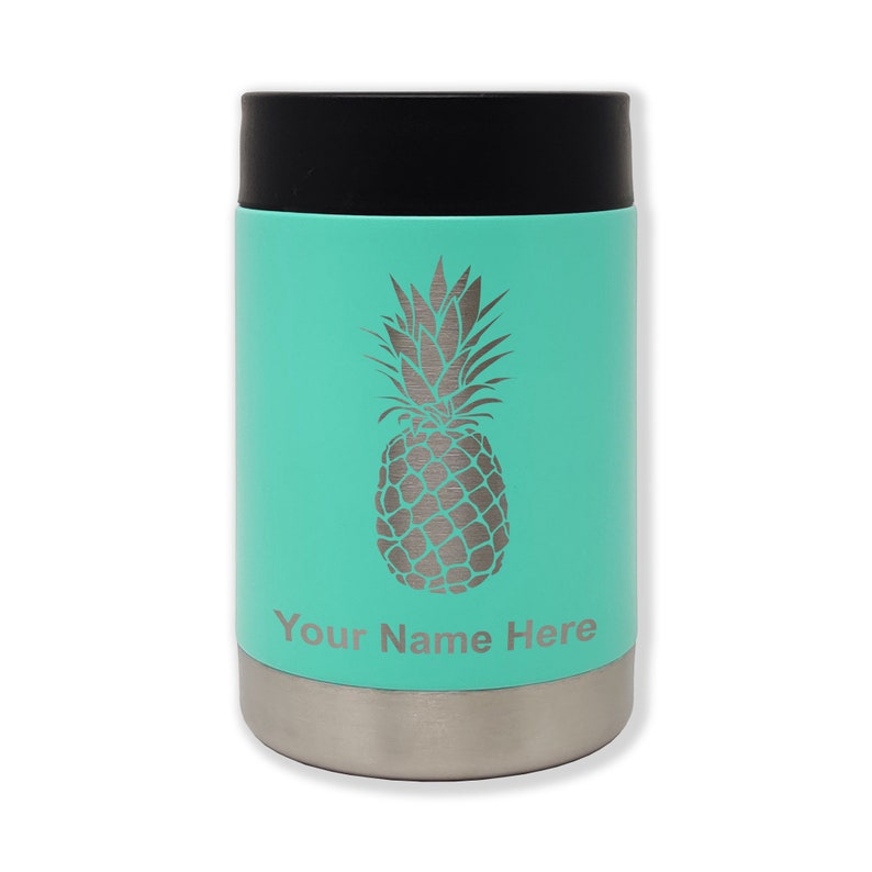 Pineapple Personalized Engraving Included Stainless Steel Double Wall Can Holder