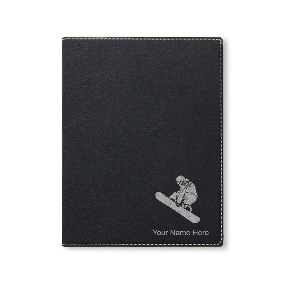 LaserGra Sall 7 X 9 Portfolio Notepad, Boxer Woan, Personalized