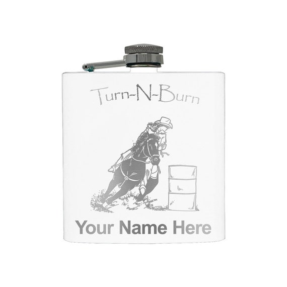 8oz Barrel Racer Stainless Steel Flask 8oz Barrel Racer Stainless Steel Flask