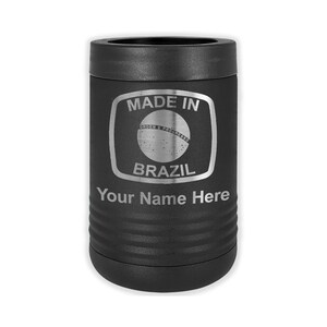 LaserGram Double Wall Insulated Beverage Can Holder, Made in Brazil, Personalized Engraving Included