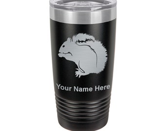 20oz Tumbler Mug, Squirrel, Personalized Engraving Included