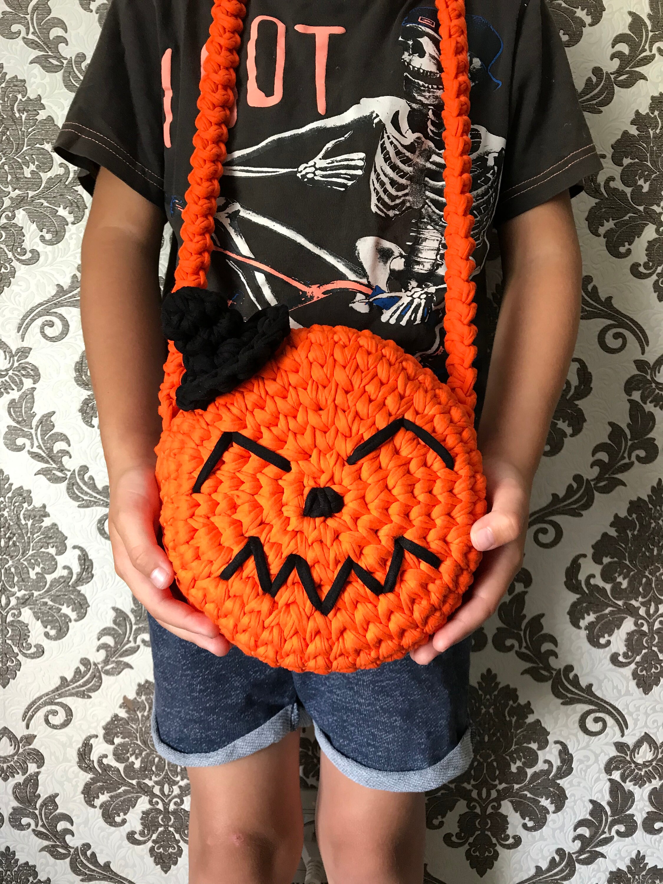 Crochet bag patternPDFCrochet pumpkin patternHalloween Etsy