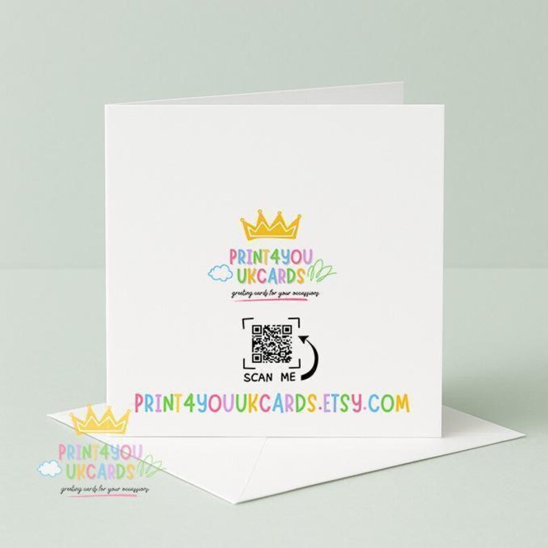Girl Birthday Card Custom Age Cupcakes, Pastel Floral Theme (6x6", Personalised Name and Age, 350gsm Smooth Cardstock) image 4