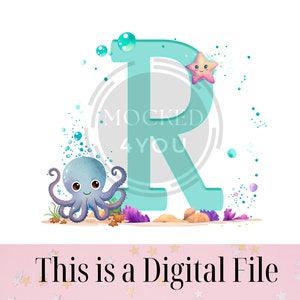 Under the Sea Alphabet A-Z - Digital Sublimation Ready High Quality Instant Download Clipart PNG File