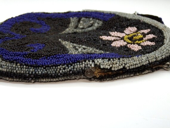 Antique Micro Bead Purse With Spirit Bead-Amazing… - image 8