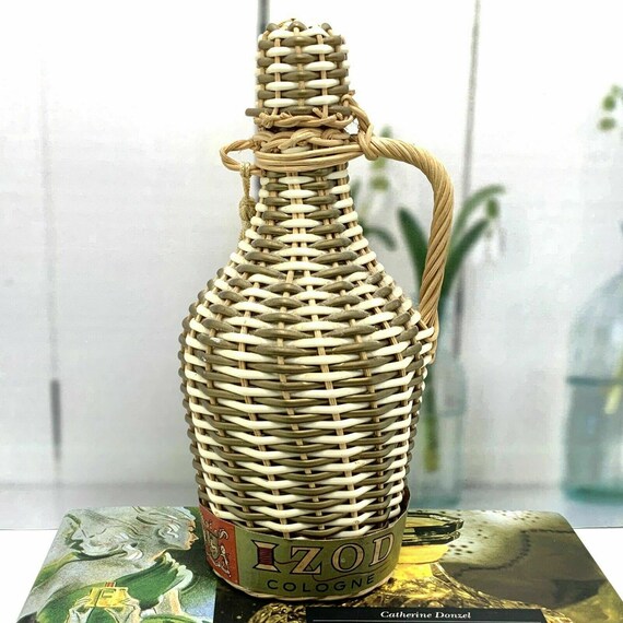 Vintage Izod Cologne Basketweave Bottle by Jenesee Etsy