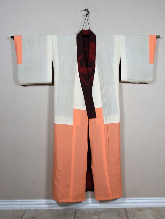 Vintage Japanese Silk Kimono - Handmade Lined Bla… - image 7
