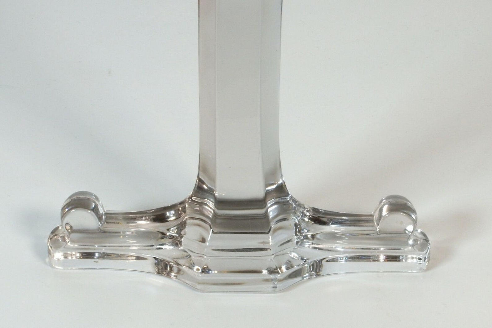 Large antique/vintage glass shelf riser pedestal stand general Etsy