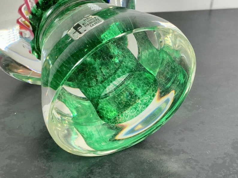 Vintage Murano Mushroom Shape Pedestal Multicolor Millefiori Etsy