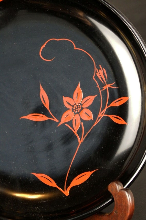 Vintage japanese lacquer plate - image 3