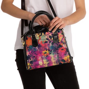 Lebendige Blumen Schulter Handtasche | Trendige Geldbörse für den täglichen Gebrauch, stilvolle Tragetasche für Frauen, perfektes Geschenk für sie, schicke Handtasche für jeden Anlass