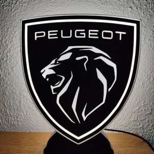 LOGO PEUGEOT LION COFFRE NOIR 208 308 3008 5008 BADGE ORIGINAL