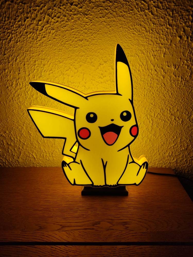 Veilleuse Pokémon Pikachu pour enfants lampe de chevet figurine d'anime  mignonne ornements de chambre à coucher jouets Shoes pour enfants cadeau de  Noël