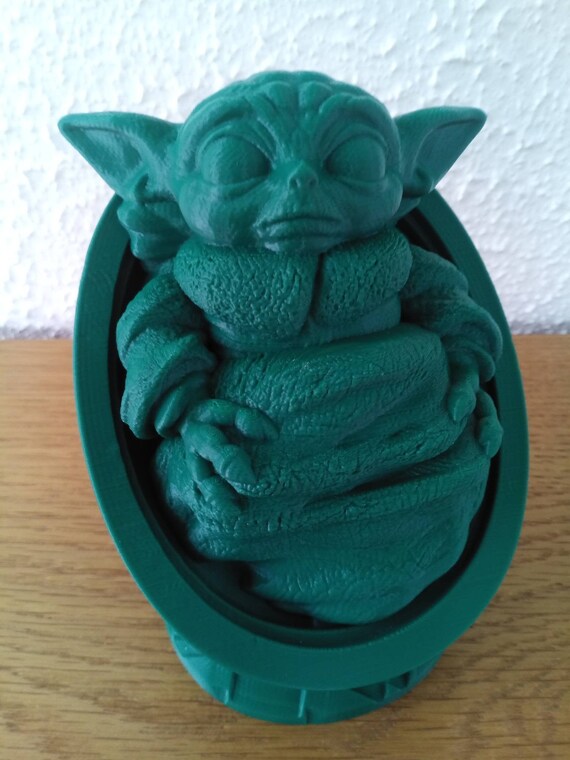 Bebe Yoda Dans Le Berceau Mandalorian Star Wars 3d Print Etsy