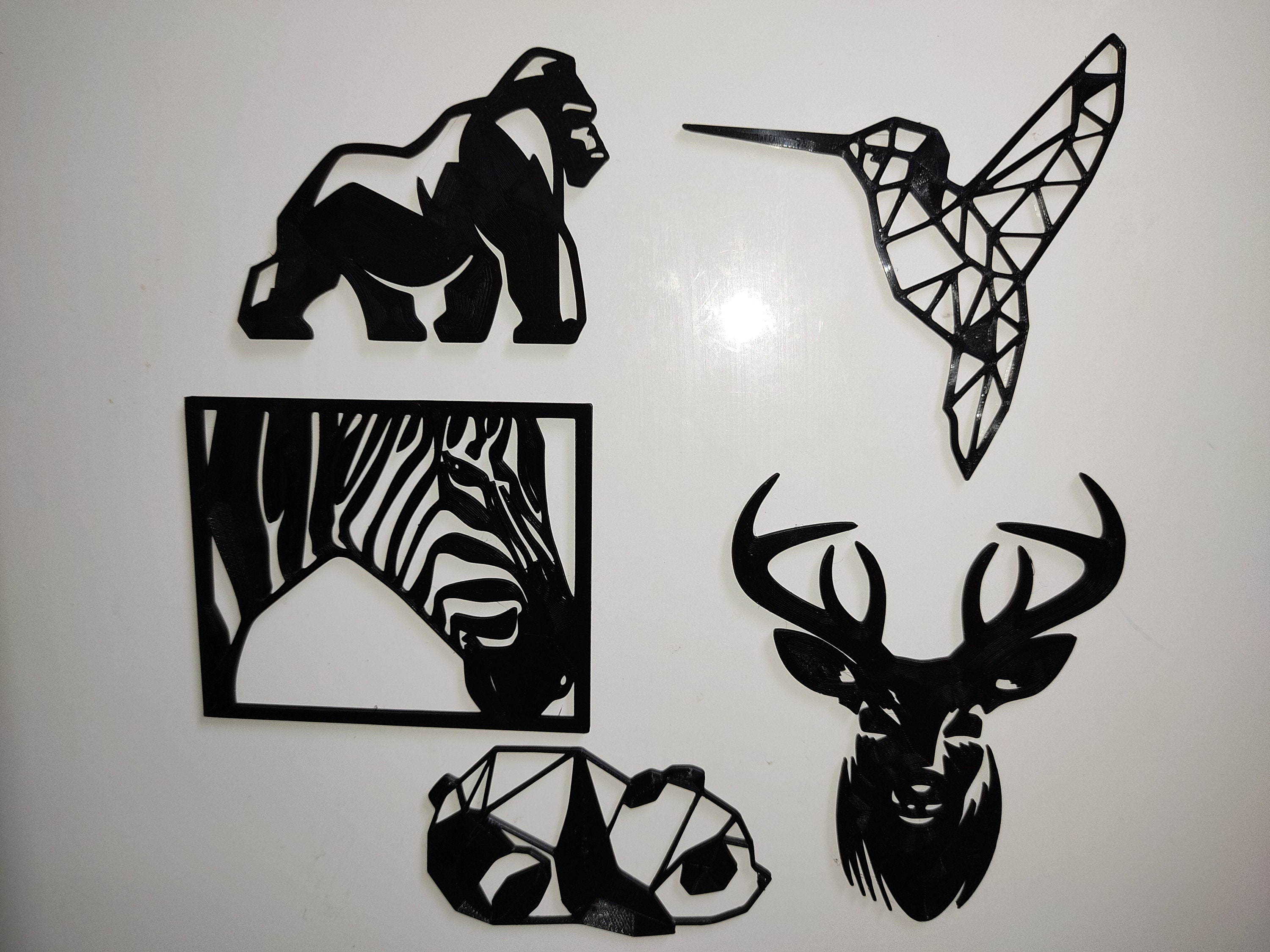 Magnet/Aimant Pour Frigo ou Autres - Déco Wall Art 3D Print -Animaux Gorille Colibri -Zèbre Panda Ce