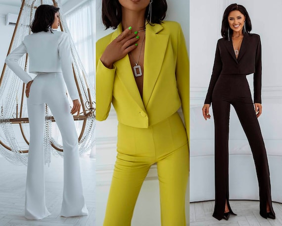 Conjunto de traje de mujer elegante traje pantalón de cóctel