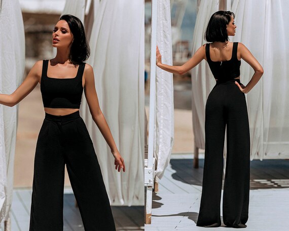Conjunto de traje de fiesta de verano para mujer Traje de pantal n