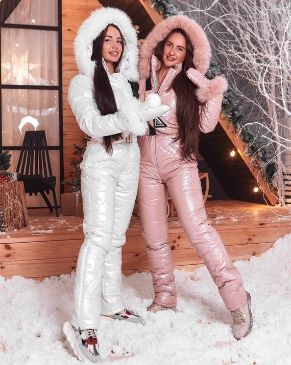 Traje de nieve para mujer Traje de esquí blanco para mujer Traje de esquí  negro Mono