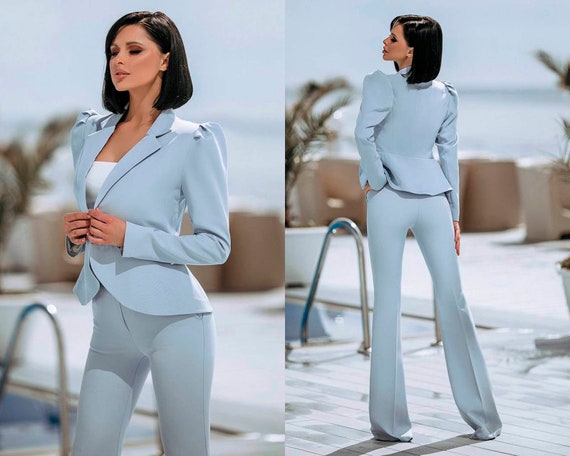 Costume de mariage bleu ciel pour femme Etsy France