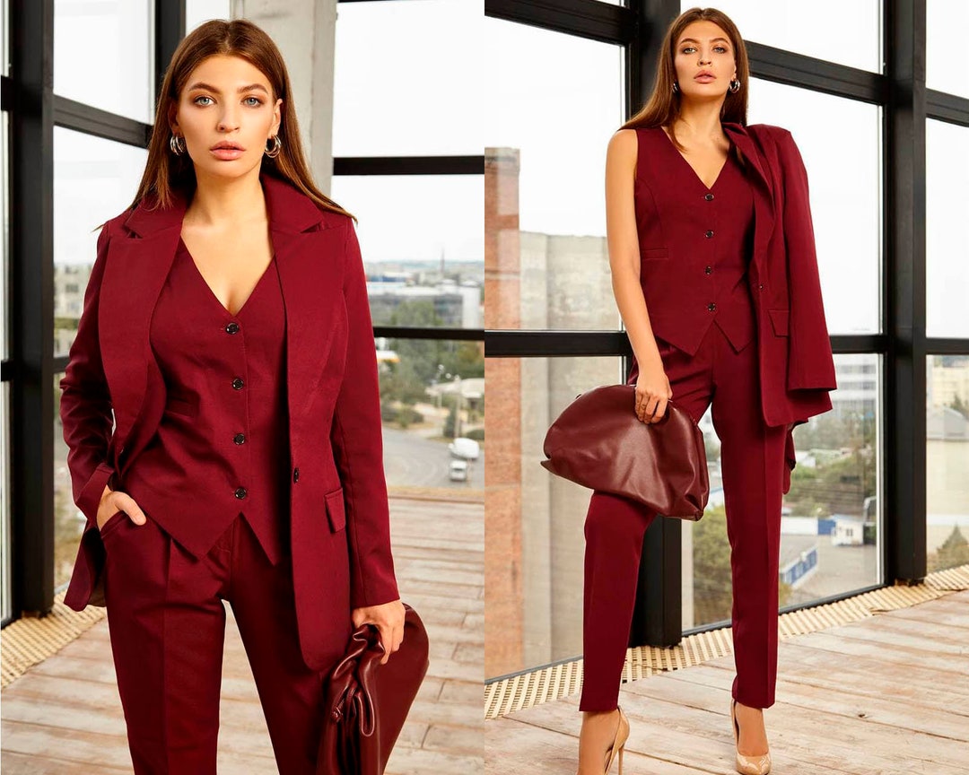 Three Pieces Caramel Formal Business Prom Suits for Party